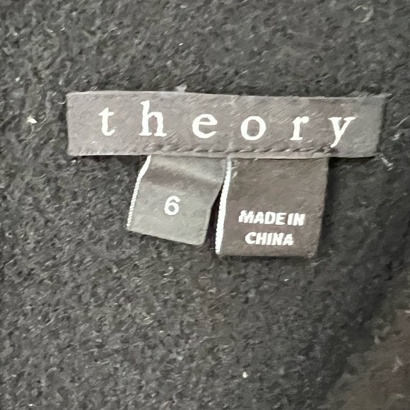 Theory Women’s Slim Midi Sheath Dress Black Wool Cashmere Blend Size 6 - Picture 3 of 5